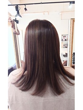 フォトンブリーロ(photon brilo) 美髪シアーカラー　髪質改善酸熱ダブルEP+ハイライト+カット