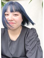シークヘアー 大野城店(Chic HAIR)&nbsp;ボブ/切りっぱなしボブ/ネイビーカラー