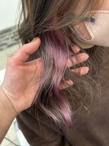 ヘアーアンドエステ ハラダ 滝ノ水店(Hair&Esthe Harada) インナーカラー ピンク