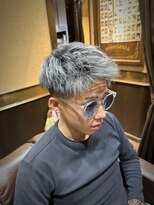 ヒロギンザバーバーショップ 大宮店(HIRO GINZA BARBER SHOP)&nbsp;ホワイトメッシュ　フェード　大宮