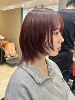 ラッシュ(rush) ウルフカット×ボルドーカラー