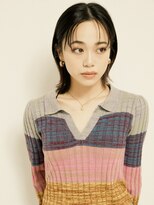 オンク 新宿(onk)&nbsp;黒髪/グレーベージュ/レイヤーロング/前髪パーマ[新宿駅]