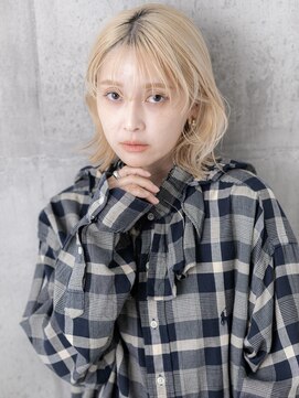 ポケット ヘア いわき泉テラス店(POCKET) 前髪/アンブレラカラー/こなれミディ/ウェーブパーマ/いわき19