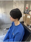 ボーイッシュショート/船橋/くすみベージュ/細めハイライト