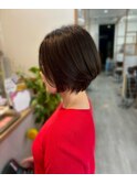 タイト丸みショートボブ