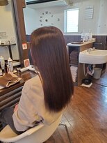 ツヤイロ 島田店&nbsp;ショートボブ前髪ありウェーブミディアムブリーチなしカラー