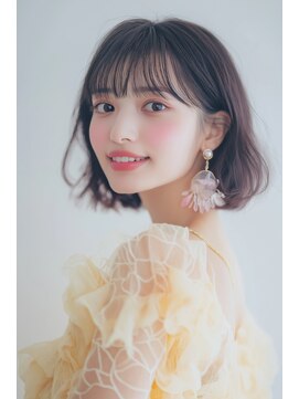 アノン(a'none) 薄めバング/重めボブ/ニュアンスカラー/梅田/中崎町