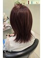 ヘアーデザイン ミヤビ 広尾(HAIR DESIGN MIYABI)&nbsp;ブラウンベースピンクカラー大人っぽさと可愛いさ両立。