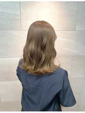 ブリーチなし＊透明感up柔らかベージュカラー