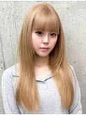 ブリーチハイライト髪質改善ダブルカラーレイヤーカット