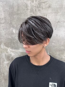 メンズサロン キング 高槻店(Men’s salon K!ng) 韓国マッシュセンターパートツーブロックメンズハイライトウルフ