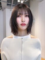 アルバム 銀座(ALBUM GINZA)&nbsp;ミディアムボブ顔周りレイヤーウルフレイヤー_ba551633