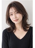 ナチュラルフェミニンミディアムヘア
