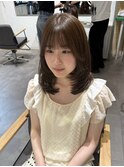 オリーブベージュレイヤーカット