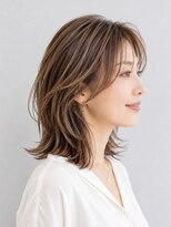 サンタフェ 柳津店(Santa'Fe)&nbsp;白髪ぼかしハイライト/レイヤーボブ/デザインカラー