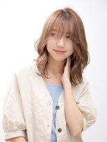 モーラ 浅香山店(MOLLA)&nbsp;ウルフ風ウェーブミディ【夏カラー/ニュアンスカラー】