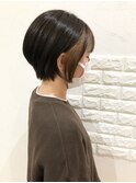 前髪インナーカラー×ショートボブ