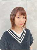 伸ばし中な切りっぱなしボブ