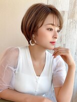 アフロート ディル(AFLOAT D'L)&nbsp;20代30代40代大人可愛い 小顔 丸みショートボブ ベージュカラー