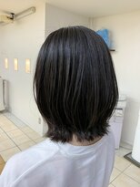 クオリス 上板橋店(QUALIS) 大人女子外ハネミディ/くびれヘア/暗髪/艶髪/肩ライン/小顔