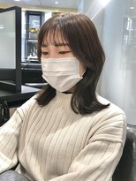ショコラベージュメルティカラー☆くびれヘアカールベビーバング