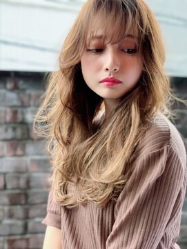 ケアリー 八千代緑が丘(Carelly) 大人かわいい前髪セシルカットココアブラウンフリンジウェーブ