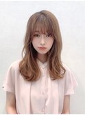 レイヤーアンニュイウェーブペールベージュ透明感20代30代40代