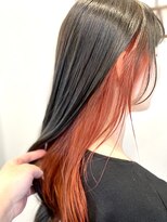 リバティ 吉祥寺(Liberty)&nbsp;インナーカラー/ブラック×コーラル/吉祥寺/髪質改善カラー