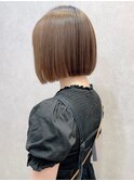 ココアベージュボブルフ×髪質改善[銀座]