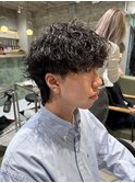 波巻きパーマ ウルフ マッシュパーマ 新宿