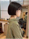 mini bob×透明感カラー