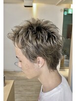 ソイア 春日井店(Soea) ケアブリーチ　メンズ　スパイキーショート　アッシュグレージュ