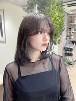 メゾンドイギー(MAISON de IGGY)&nbsp;小顔顔周りレイヤー×ダークグレージュ