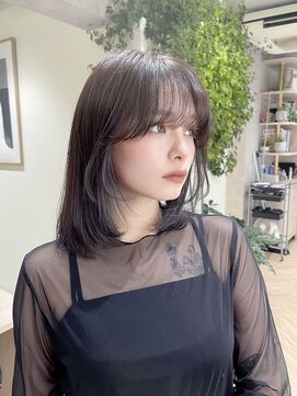 メゾンドイギー(MAISON de IGGY) 小顔顔周りレイヤー×ダークグレージュ