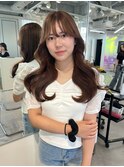 ココアブラウン　くびれヘア　韓国ヘア　ヨシンモリ
