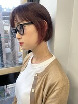 ヌード(NUDE)&nbsp;NUDEインナーカラー イヤリングカラー ボブ ショートボブ