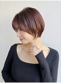 大人ショートひし形丸みショート前髪あり丸顔面長絶壁K20241221