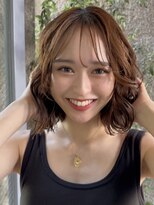 メゾンアクア 表参道(Maison ACQUA)&nbsp;＋ウェーブミディアム似合わせカットボブパーマミディアムパーマ