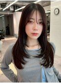 丸顔・面長も小顔に大人レイヤーカット髪質改善ダークブラウン2