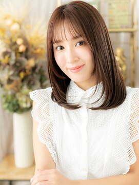 カバーヘア イヴ 戸頭店(COVER HAIR EVE) シースルーバング小顔艶感ストレートレイヤーh3戸頭20代30代40代