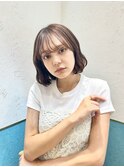 マロンベージュ/ボブ/前髪/レイヤー/髪質改善/縮毛矯正/立川