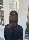 簡単ハーフアップヘアアレンジ