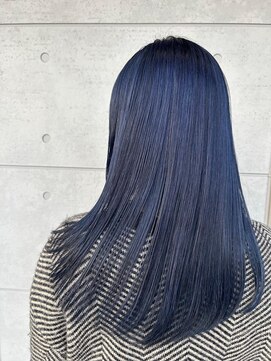 マインドヘアー(MiND HAiR) ブルーブラックストレートロング＿艶感重視の髪質改善_119
