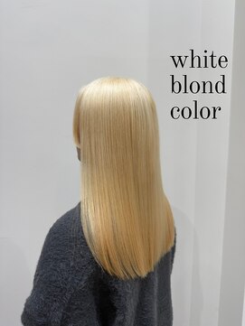 アース 武蔵境店(HAIR & MAKE EARTH) 抜きっぱなしホワイトブロンドで作る透明感ハイトーン【武蔵境】