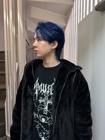 メンズカット バイ ソイクフ(メンズカット by SOY-KUFU) フェザーショートマレットヘアセンターパートメンズウルフ