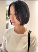 Lomalia青山/暗めカラーナチュラルボブ縮毛矯正ケアカラー