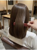 大船ワンカラーブリーチなしダブルカラーオリーブブラウンカラー