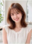 小顔見え抜群♪レイヤーミディアム