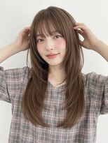 カバーヘア アカデミー 北浦和西口店(COVER HAIR ACADEMY)&nbsp;髪質改善美髪ストレート/オリーブベージュ顔周りレイヤーp北浦和