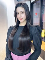 アルバム 池袋(ALBUM)&nbsp;小顔透明感カラーくすみベージュ黒髪オリーブカラー_F0369